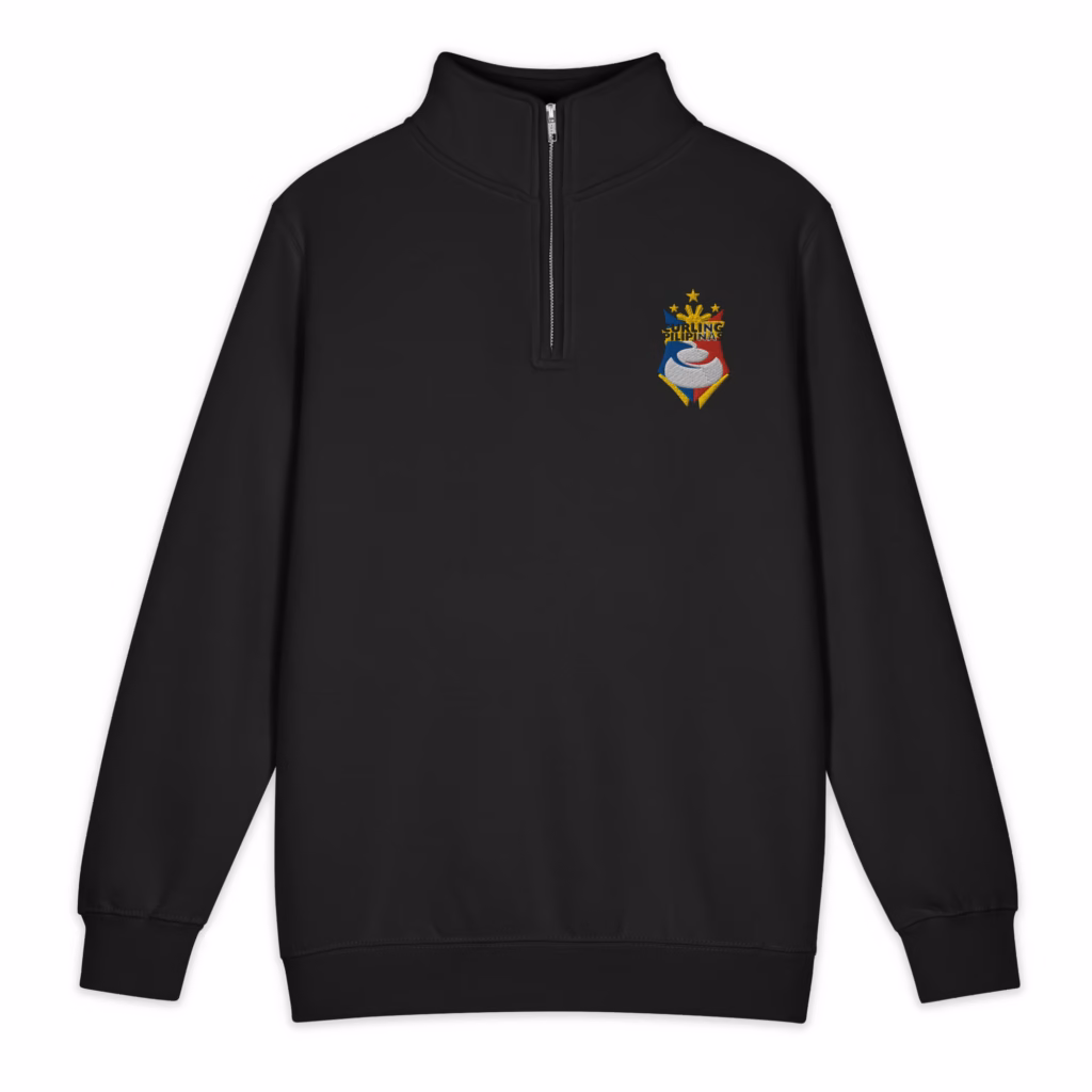 Curling Pilipinas embroidered quarter-zip sweatshirt