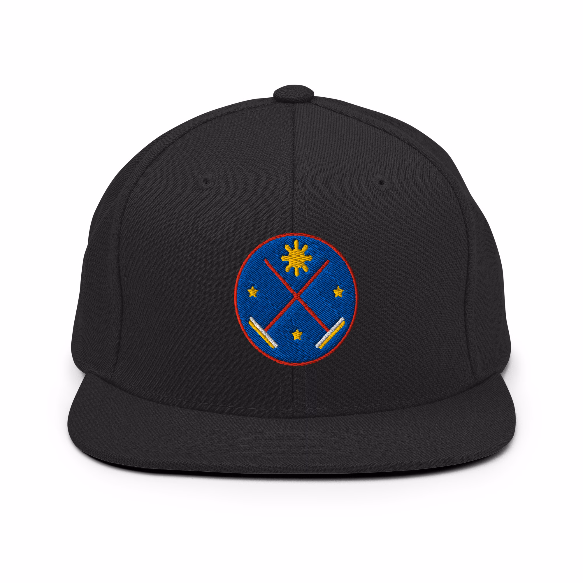 Crossed Brooms Embroidered Snapback Hat
