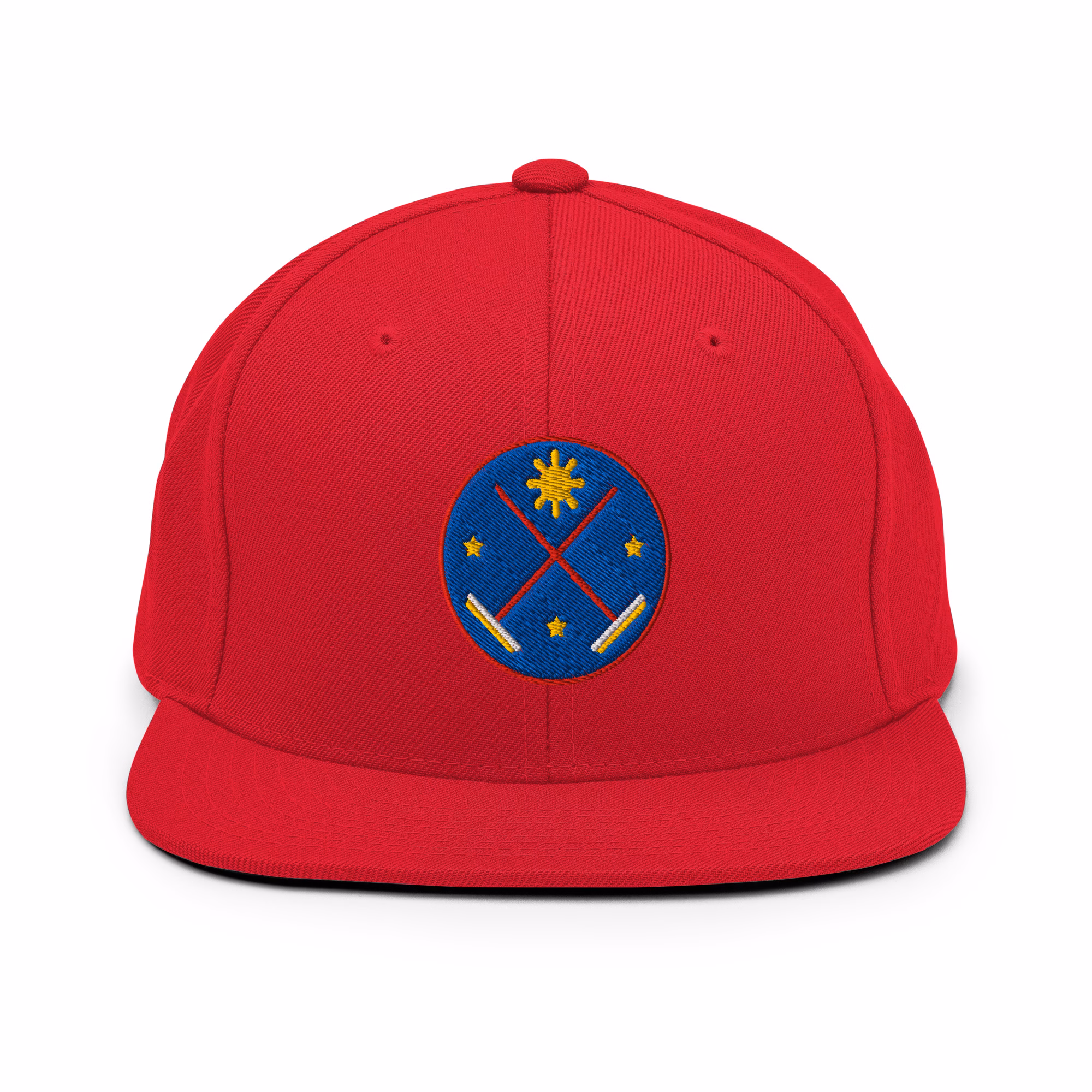 Crossed Brooms Embroidered Snapback Hat - Image 4