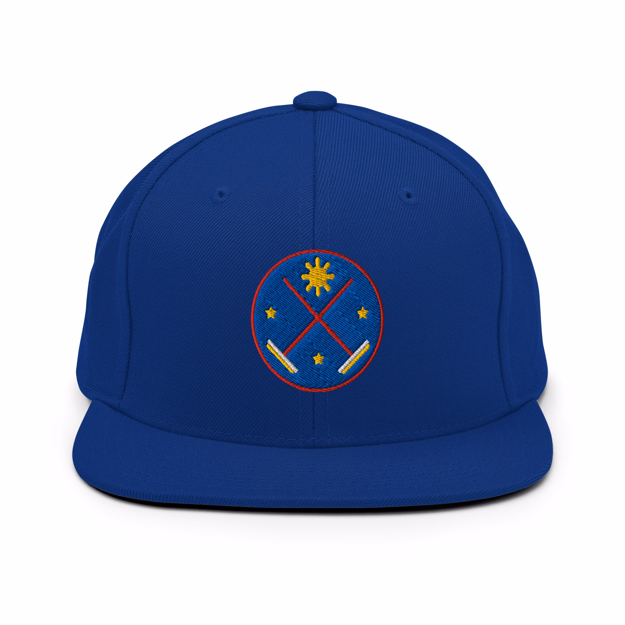 Crossed Brooms Embroidered Snapback Hat - Image 3