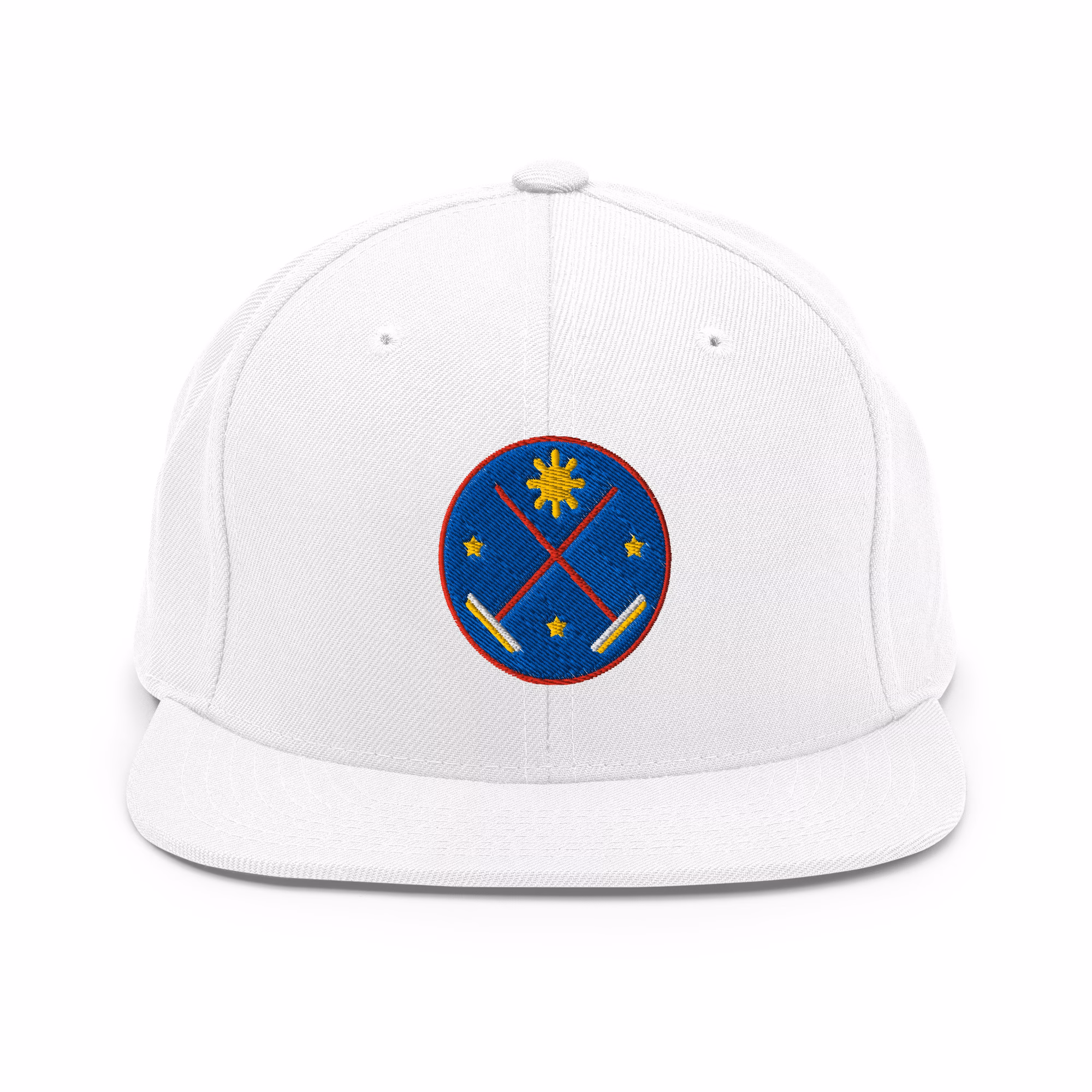 Crossed Brooms Embroidered Snapback Hat - Image 2