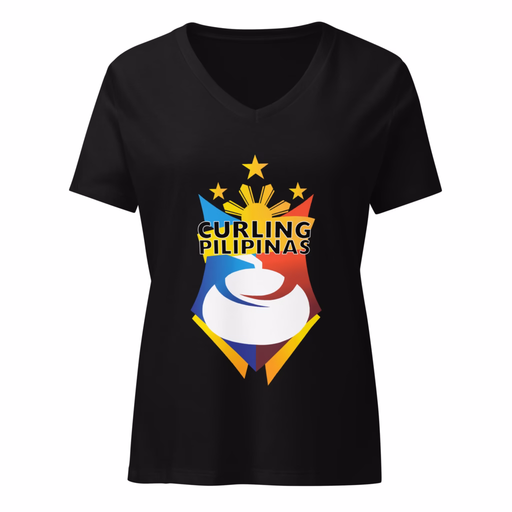Curling Pilipinas Women’s relaxed v-neck t-shirt